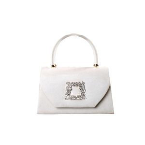 Apricot Glitter Velvet Mini Purse – Sparkly Square Clutch for Evenings